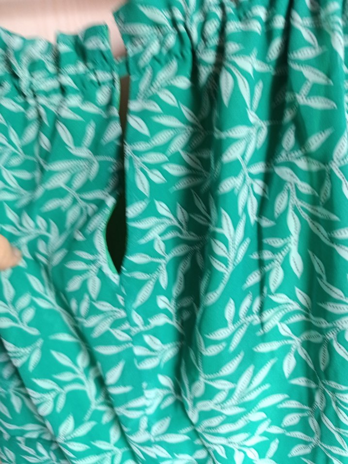 Yeşil Renkli Bohem Uzun Elbise - Görsel 3