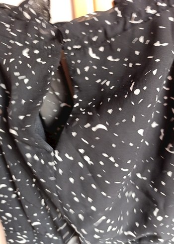 Siyah Fırfırlı Uzun Askısız Abiye Elbise - Görsel 2