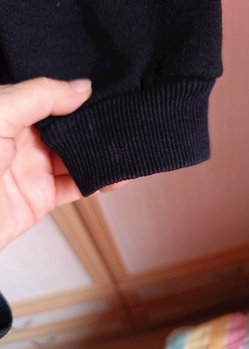 Siyah Grunge Baskılı Kadın Sweatshirt - Görsel 2