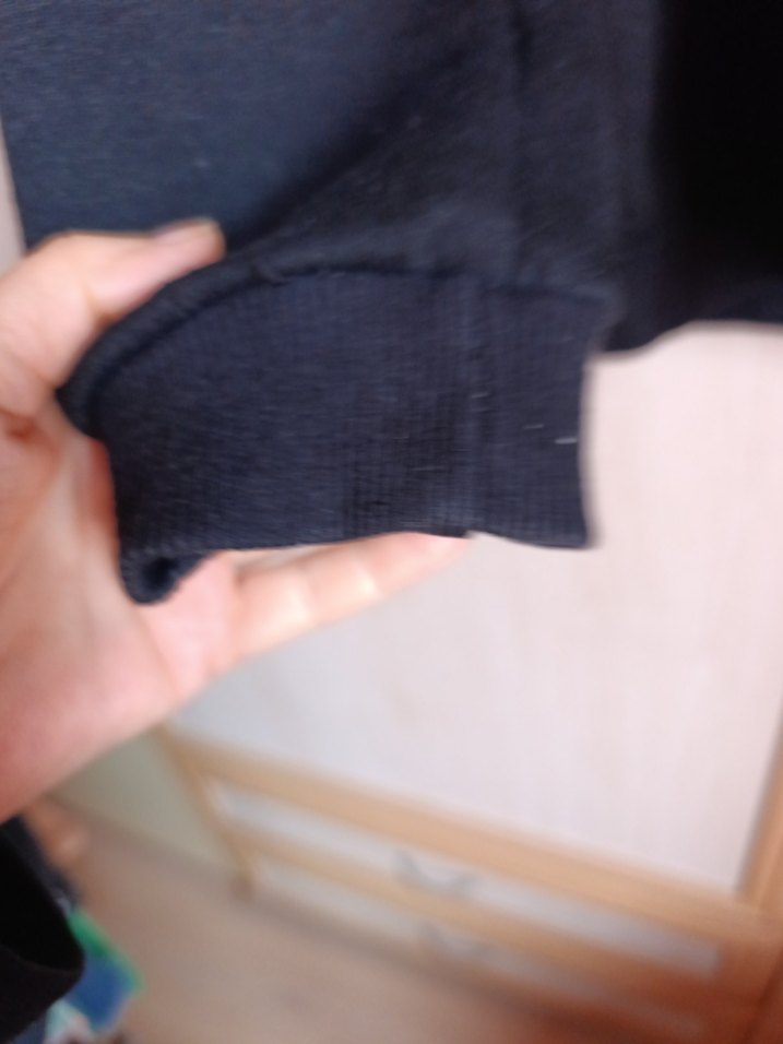 Siyah Grunge Baskılı Kadın Sweatshirt - Görsel 4