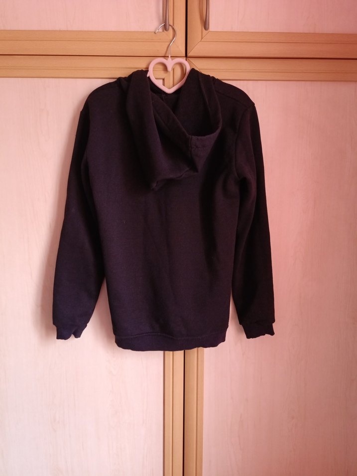 Siyah Grunge Baskılı Kadın Sweatshirt - Görsel 3