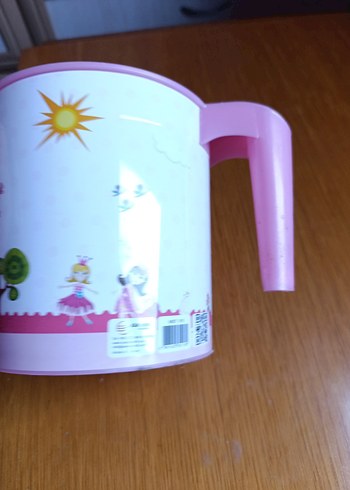 Pembe Unicorn Desenli Plastik Su kabı - Görsel 6