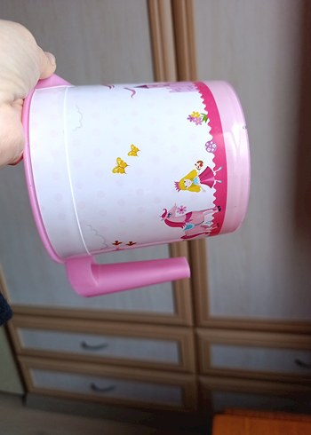 Pembe Unicorn Desenli Plastik Su kabı - Görsel 2