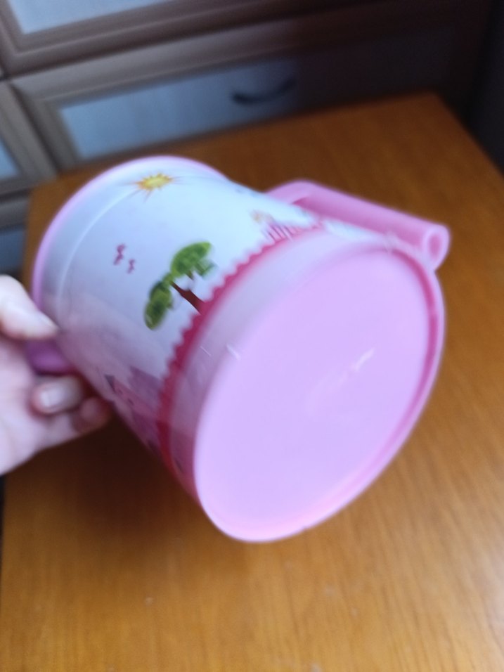 Pembe Unicorn Desenli Plastik Su kabı - Görsel 5