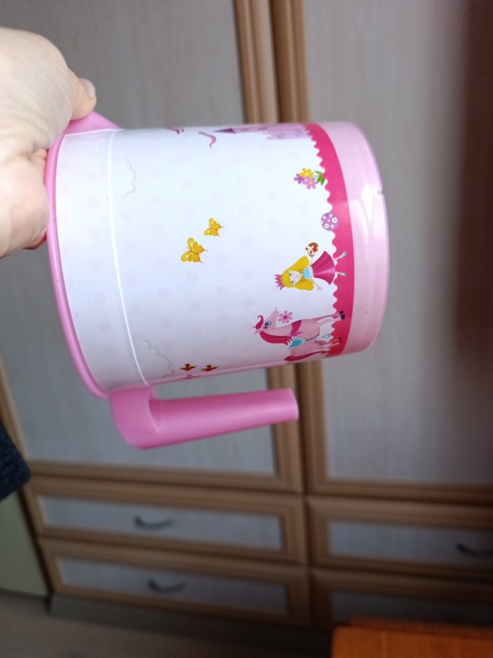 Pembe Unicorn Desenli Plastik Su kabı - Görsel 2