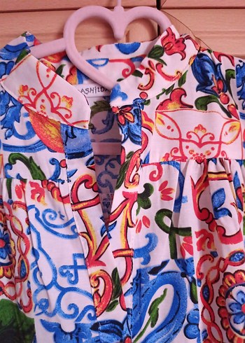 Bohem Çok Renkli Uzun Elbise - Görsel 5