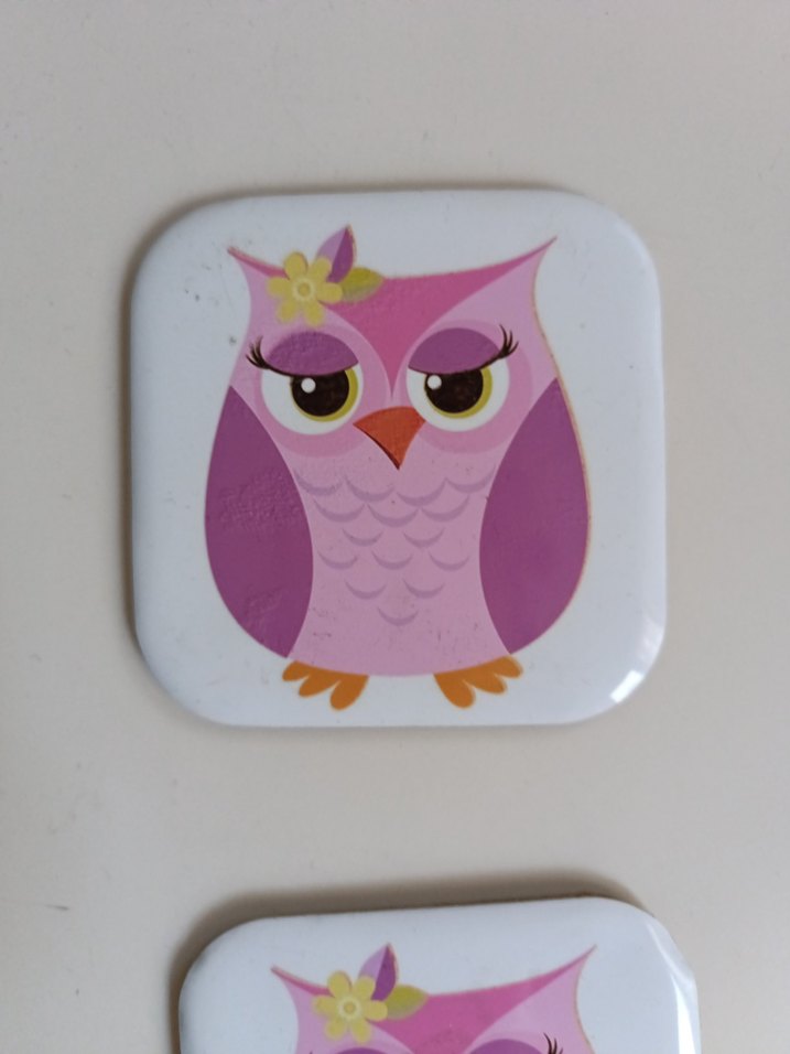 Pembe Baykuş Temalı  bardak altlığı - Görsel 3