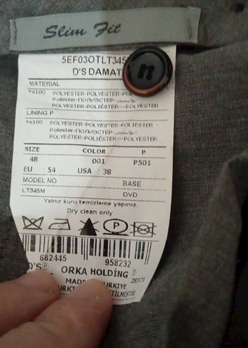 46 Beden Siyah Regular Fit Ofis Pantolonu