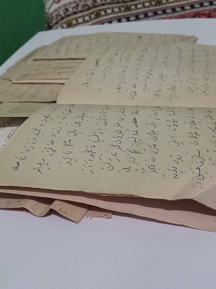 El Yazması Şiir notlar beyit antika koleksiyon Osmanlıca - Görsel 3