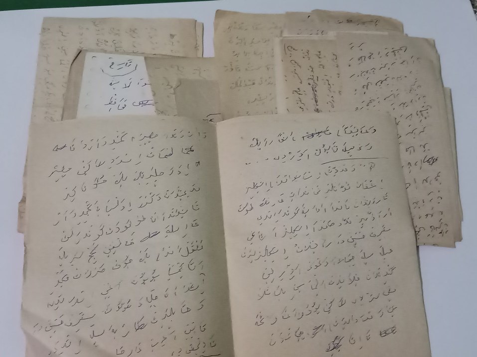 El Yazması Şiir notlar beyit antika koleksiyon Osmanlıca - Görsel 2