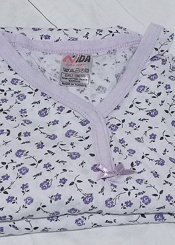 Penti Mor Çiçek Desenli Kısa Kollu Kadın Pijama Takımı