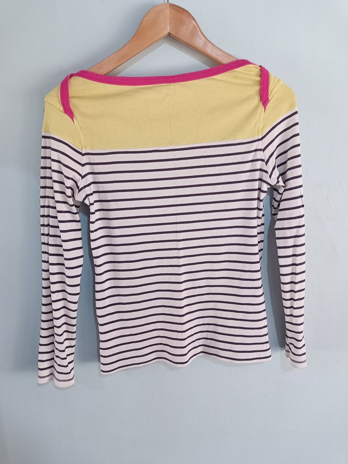 pamuk penye sarı pembe siyah beyaz çizgili - Görsel 4