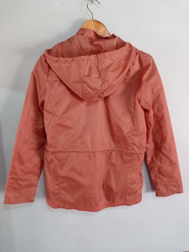 yağmurluk gül Pembe Kapüşonlu Ceket - Görsel 4