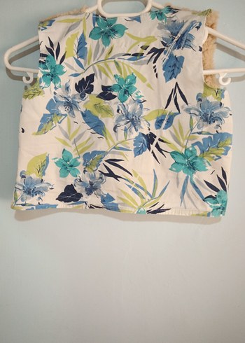 Kızlar için Bej Peluş Yelek - Görsel 3