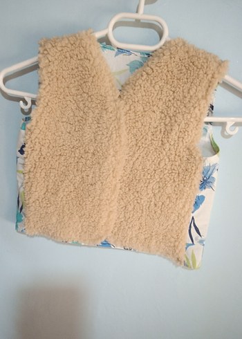 Kızlar için Bej Peluş Yelek - Görsel 9