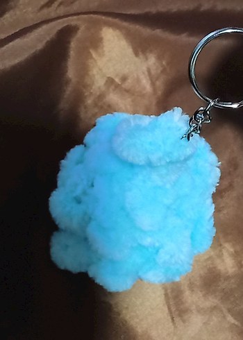 anahtarlık hediyelik turkuaz yumuşacık puffy - Görsel 3