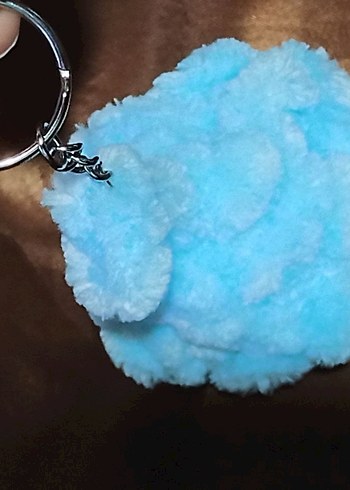 anahtarlık hediyelik turkuaz yumuşacık puffy - Görsel 2