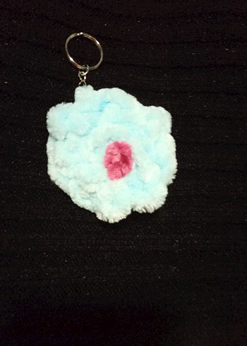 puffy yumuşacık hediyelik çiçek Anahtarlık - Görsel 3