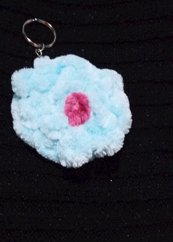 puffy yumuşacık hediyelik çiçek Anahtarlık - Görsel 4