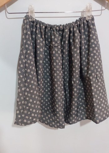 Gri Mini Piliseli Etek - Görsel 2