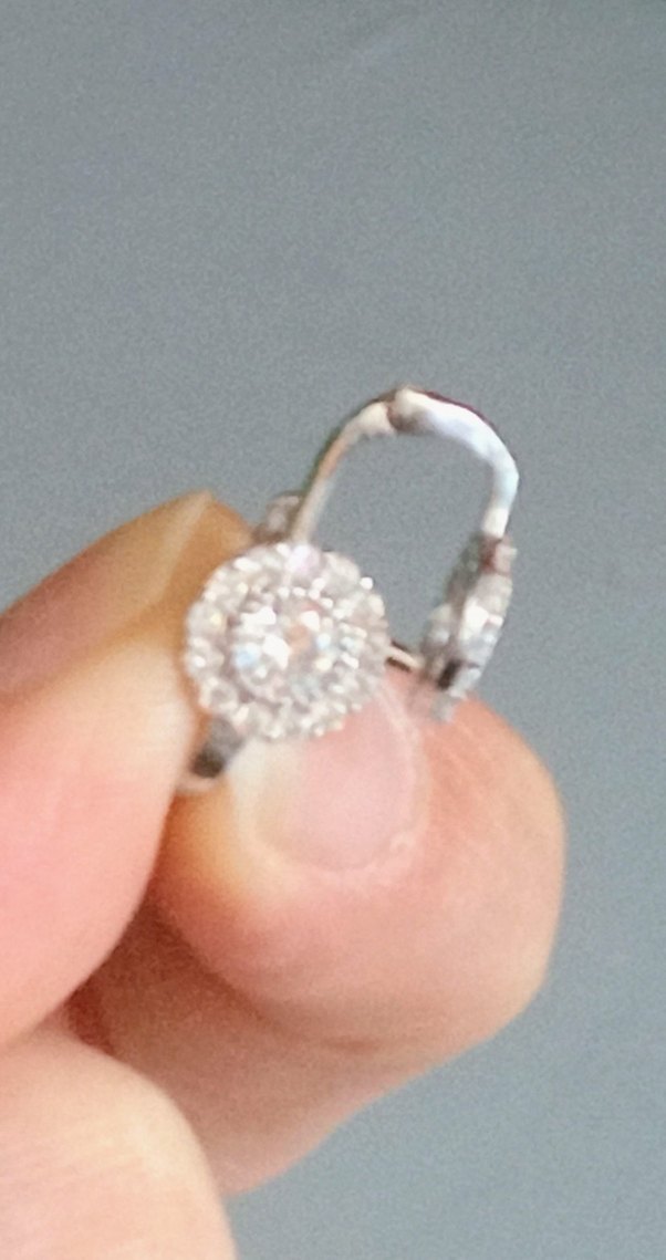 925 Ayar Gümüş Zirkon Taşlı Klipsli Küpe - Görsel 3