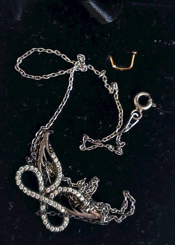 Melek Kanatlı Sonsuzluk Gümüş Kolye - Görsel 4