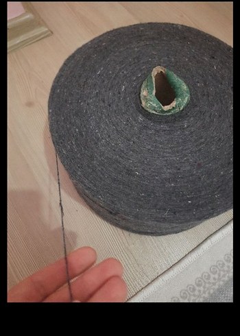Gri gevşek Örgü Kazak ipi moher ip - Görsel 2