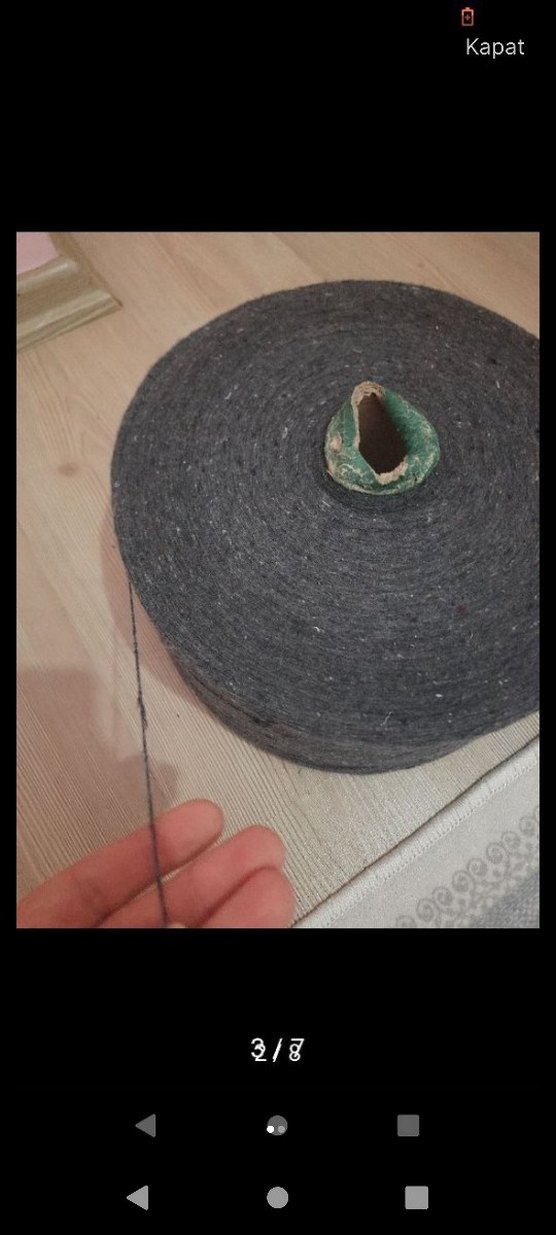 Gri gevşek Örgü Kazak ipi moher ip - Görsel 2