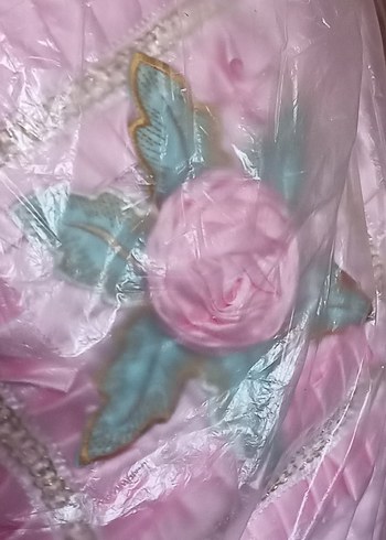 Beden Nakışlı Pastel Pembe yatak örtüsü takımı yeni çeyizlik hediyelik