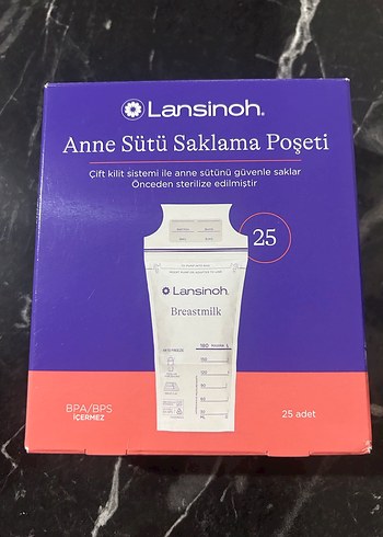 Lansinoh Anne Sütü Saklama Poşeti 25'li