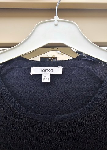 Koton Siyah Nakışlı kısa Bohem Elbise
