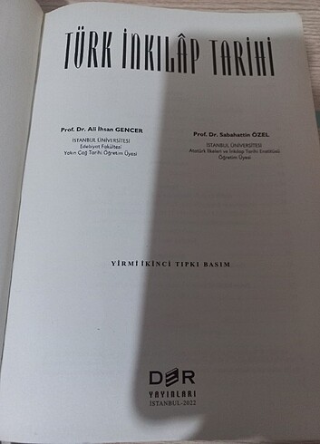  DER YAYINLARI TÜRK İNKILAP TARİHİ