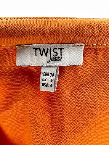 34 Beden turuncu Renk Twist Gömlek %70 İndirimli.