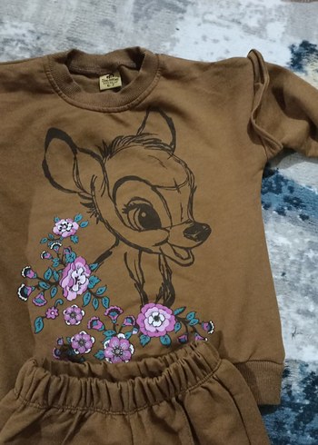 Kız Çocuk Kahverengi Nakışlı Eşofman Takımı 3.4 yaş sıfır - Görsel 5
