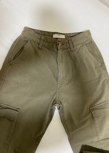 Stradivarius stradivarius haki kargo pantolon
