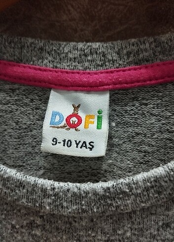 9 Yaş Beden gri Renk 9/10yaş kız çocuğu elbisesi