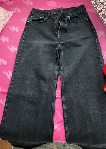 Diğer Koyu Siyah Denim Jean
