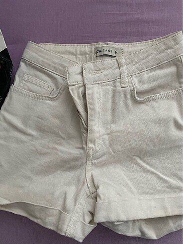 LC Waikiki Beyaz mini jean kot yüksek bel