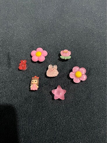 Terlik Süsü Crocs Jibbitz Pembe Set