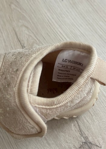 Kız Çocuk Bej Sıcak Terlikler - Cırt Cırtlı - Görsel 4