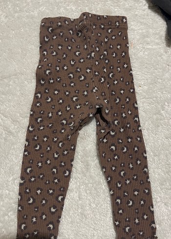 Kız Çocuk Kahverengi Leopar Desenli Tayt - Görsel 2