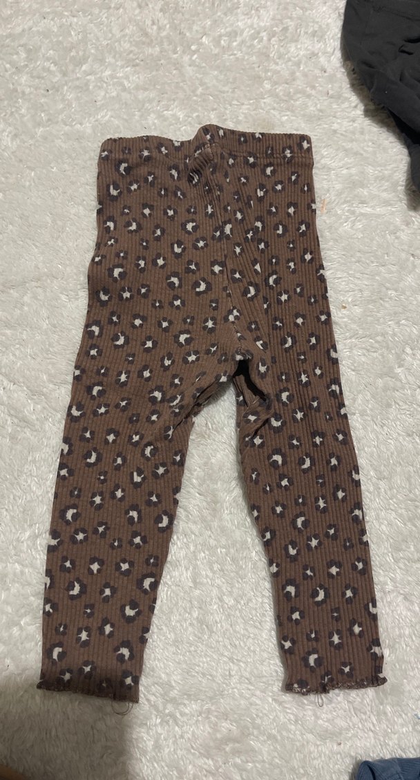 Kız Çocuk Kahverengi Leopar Desenli Tayt - Görsel 2