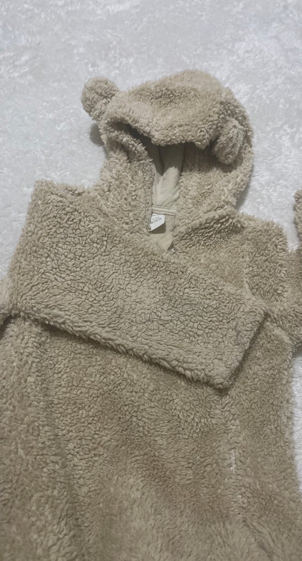 Bej Bebek Kürk Detaylı Tulum - Görsel 3