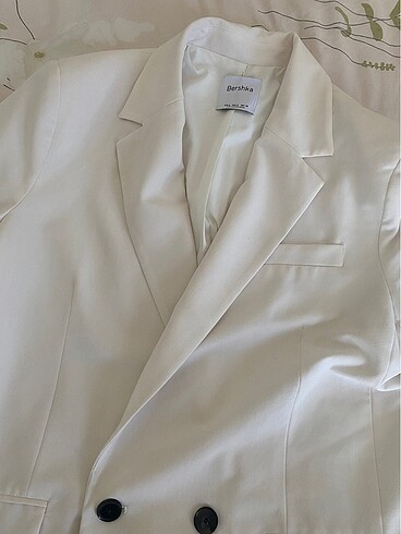m Beden beyaz Renk Berskha beyaz blazer
