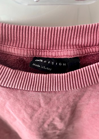 Pembe Midi Uzun Kollu Salaş Sweatshirt - Görsel 3