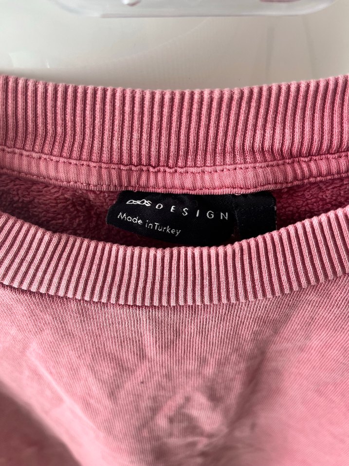 Pembe Midi Uzun Kollu Salaş Sweatshirt - Görsel 3