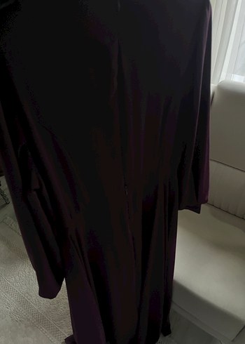 Mor Uzun Kollu Kadın Elbise - Görsel 5