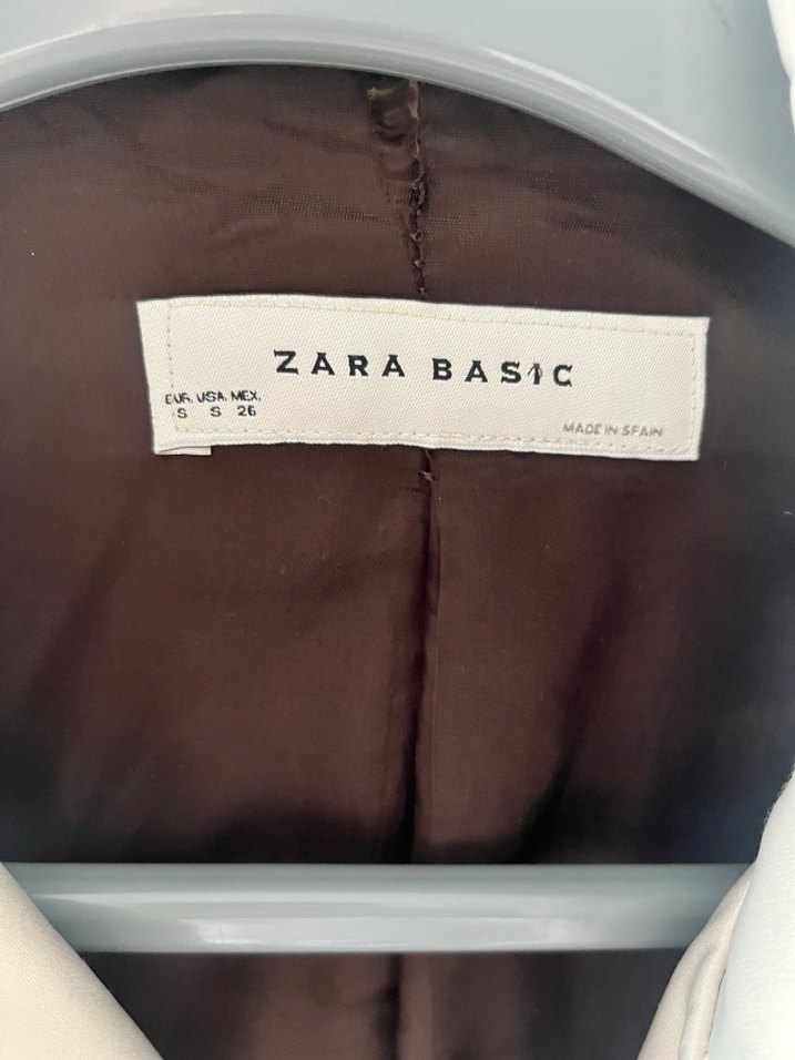 Düğmeli Bej Midi Deri Trençkot - Görsel 2