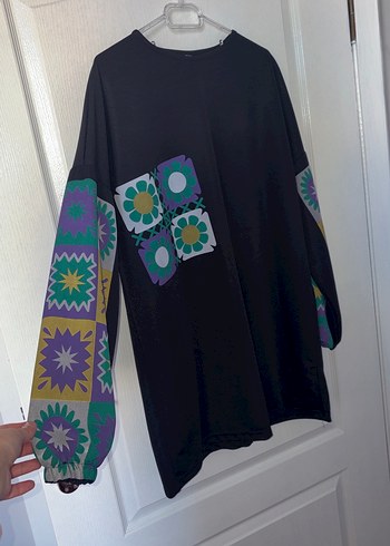 Çiçek Desenli Uzun Kollu Bohem Tunik - Görsel 3