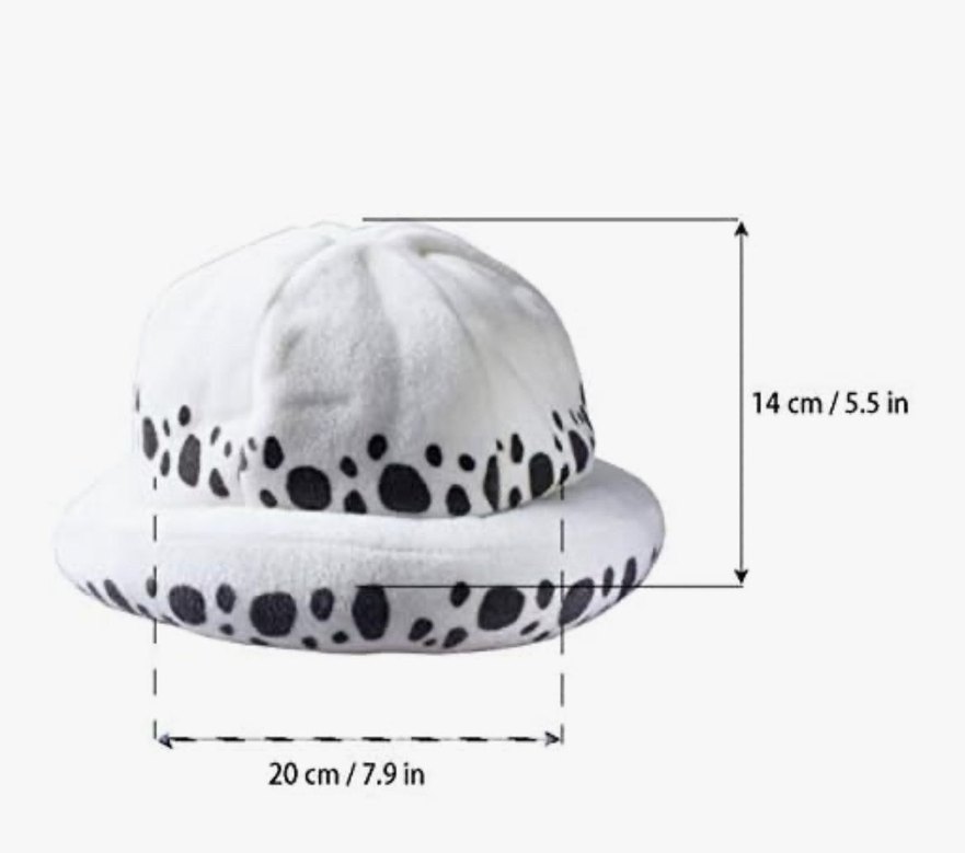 Beyaz Peluş Kadın ŞapkaTrafalgar Law Şapkası-One Piece - Görsel 2